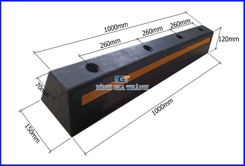 CAO SU CHẶN LÙI XE CỐ ĐỊNH - CỤC CHẶN BÁNH XE CAO SU CHẶN LÙI XE CỐ ĐỊNH - CỤC CHẶN BÁNH XE