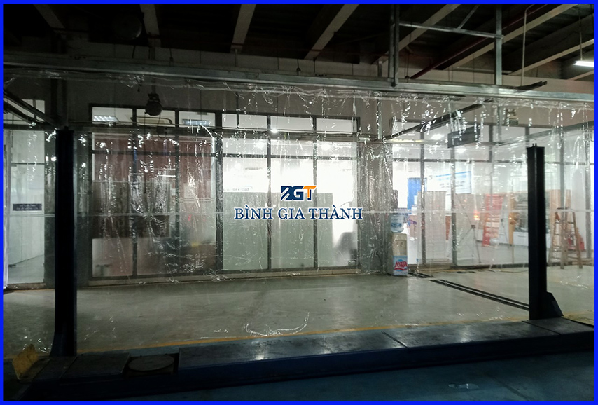 LẮP MÀN NHỰA/ RÈM NHỰA PVC CHO NHÀ XƯỞNG KHO LẠNH