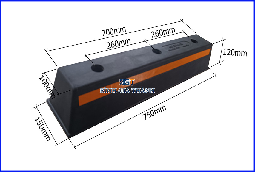 CAO SU CHẶN LÙI XE CỐ ĐỊNH - CỤC CHẶN BÁNH XE CAO SU CHẶN LÙI XE CỐ ĐỊNH - CỤC CHẶN BÁNH XE
