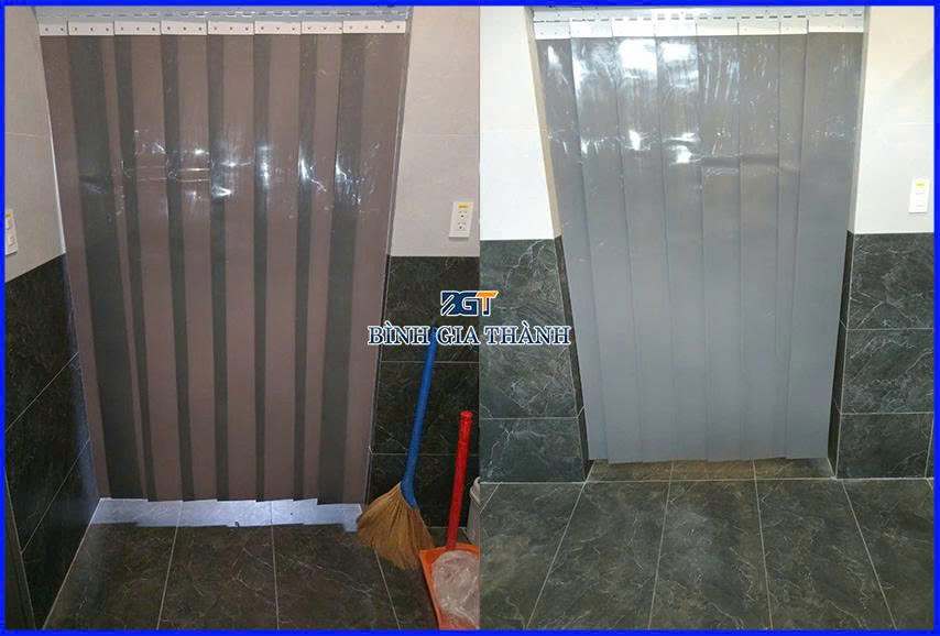 RÈM NHỰA PVC MÀU XÁM GHI VÀ MÀU TRẮNG SỮA