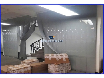 MÀN NHỰA, RÈM NHỰA PVC MÀU XÁM
