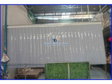 MÀN NHỰA, RÈM NHỰA PVC MÀU XÁM