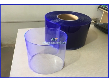 MÀN (RÈM) NHỰA PVC XANH TRONG 