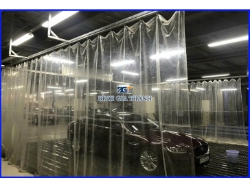 RÈM VÁCH NHỰA PVC CHO PHÒNG RỬA Ô TÔ, XE MÁY 