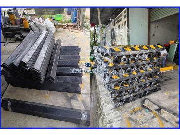 THANH ỐP CỘT CAO SU DẠNG CHỮ V, PHẢN QUANG VÀNG