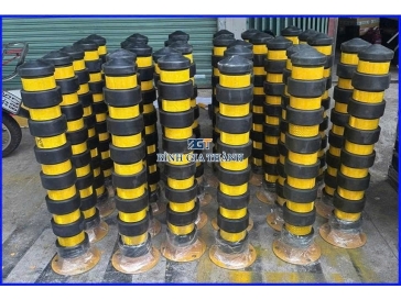 TRỤ TIÊU CAO SU PHẢN QUANG VÀNG ĐEN